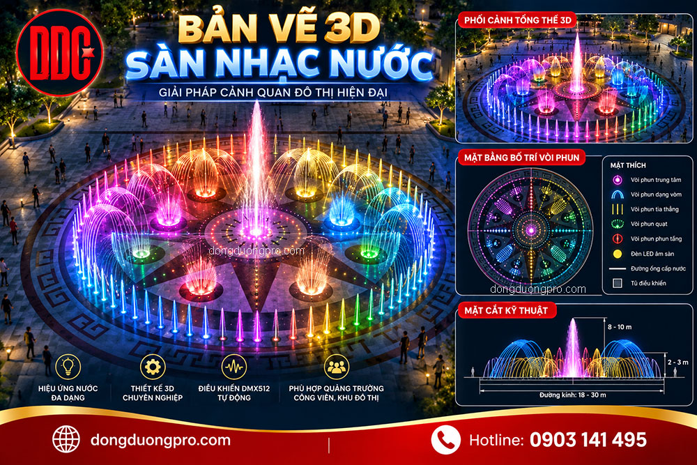 Thiết kế thi công sàn nhạc nước