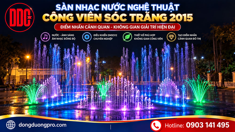 Lắp đặt sàn phun nước tại công viên
