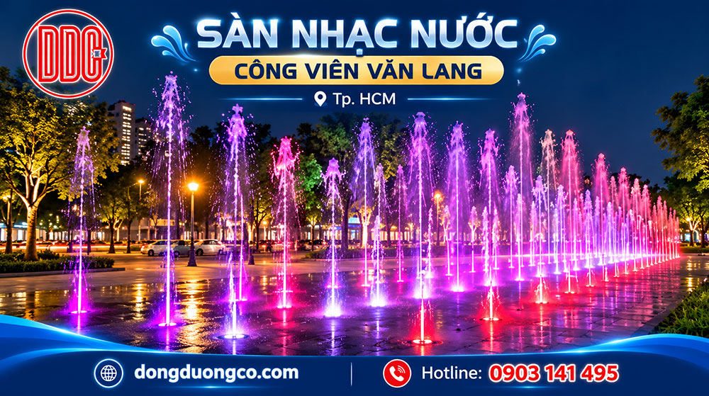 Thi công sàn nhạc nước công viên