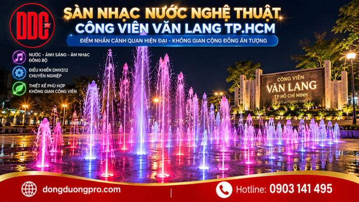 Lắp đặt sàn nhạc nước công viên Văn lang