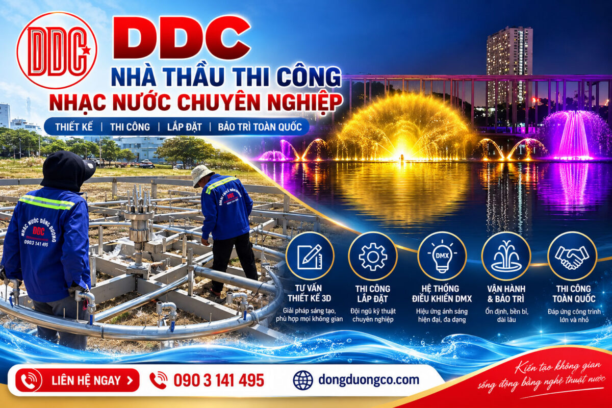 Nhà thầu thi công nhạc nước chuyên nghiệp
