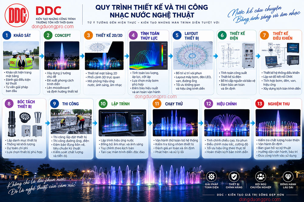 Thiết kế và thi công nhạc nước nghệ thuật