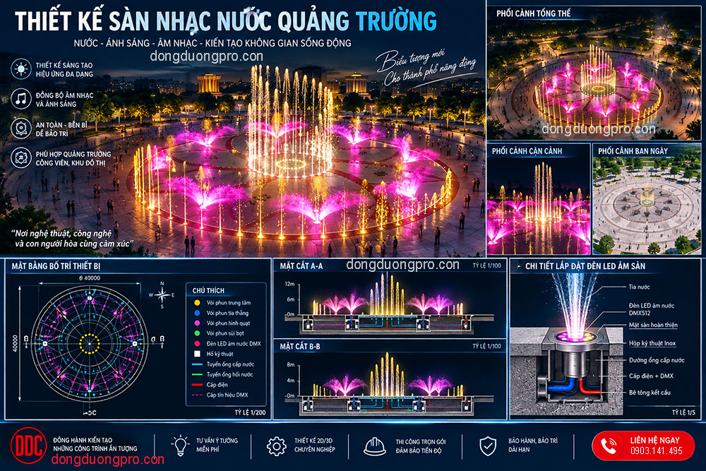 Sàn nhạc nước quảng trường