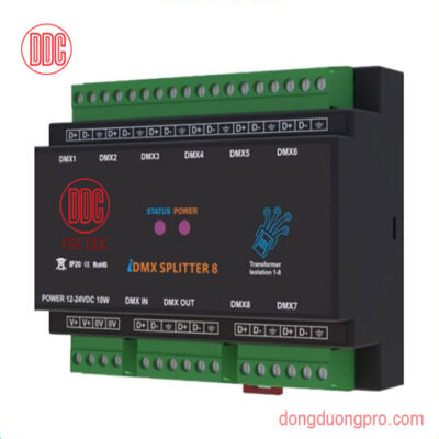 Bộ chia DMX 8 outputs - DMX splitter 8 outputs cho hệ thống ánh sáng chuyên nghiệp