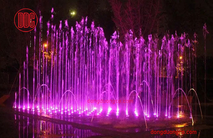 Hệ thống chiếu sáng bằng đèn LED âm nước cho đài phun nước