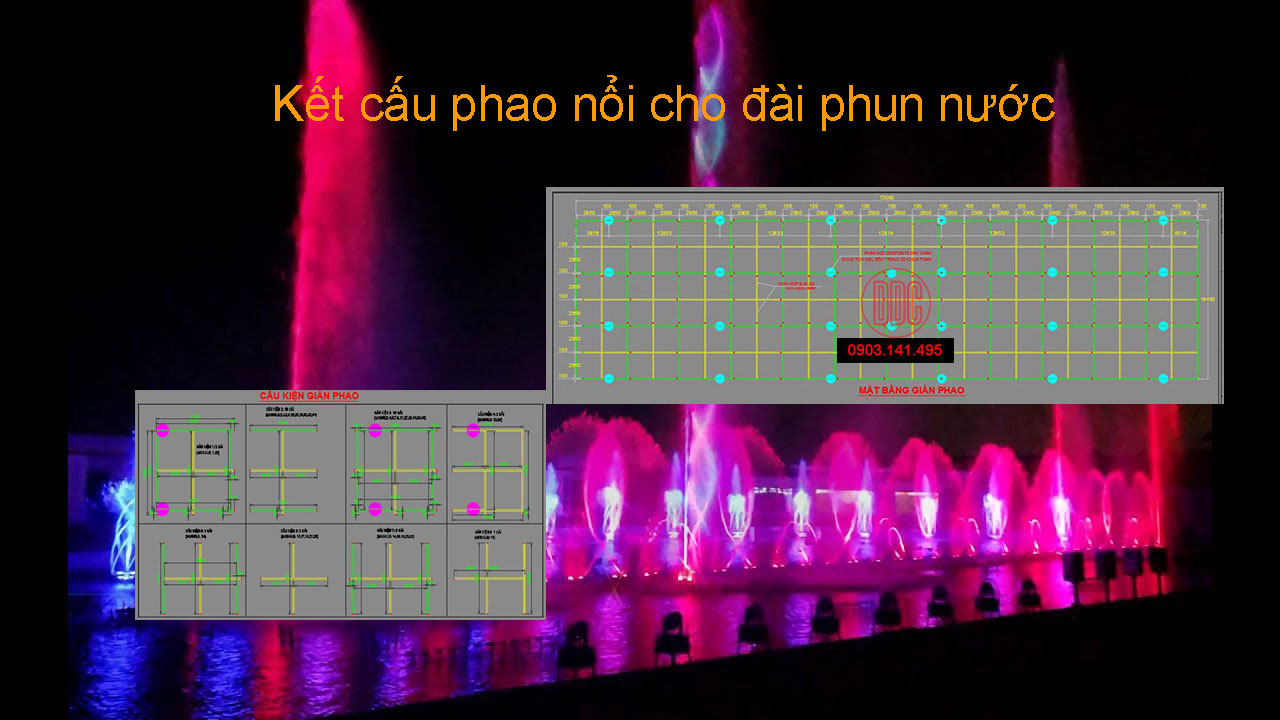 Kết cấu phao nổi đài phun nước
