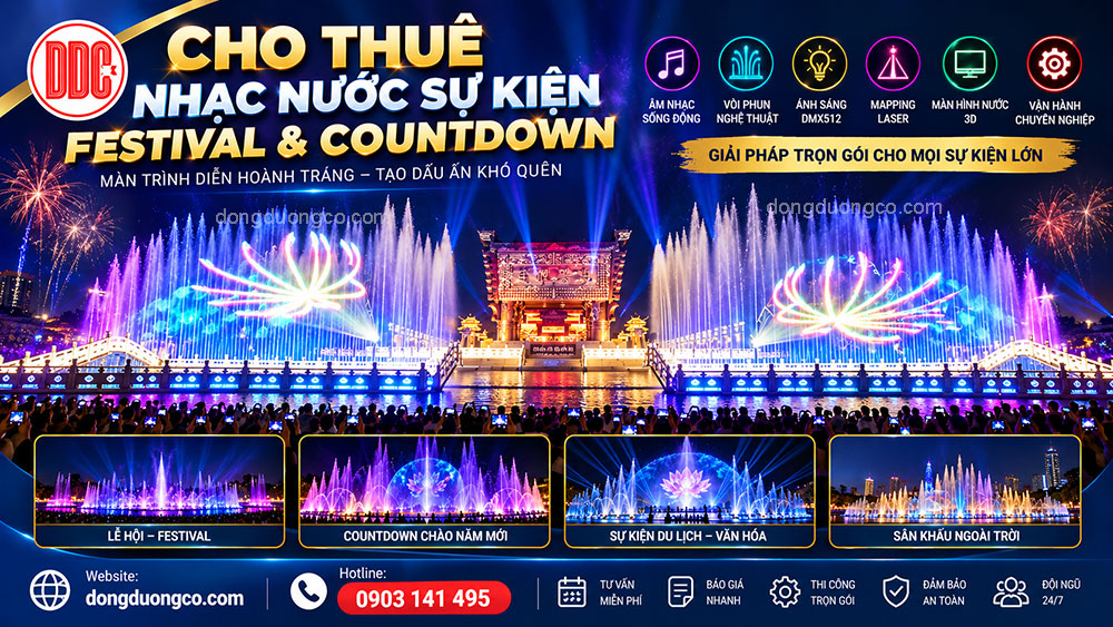 Cho thuê nhạc nước sự kiện Festival và Countdown