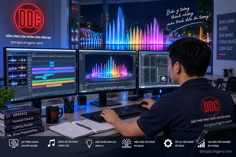 Lập trình nhạc nước DMX512 trên máy tính