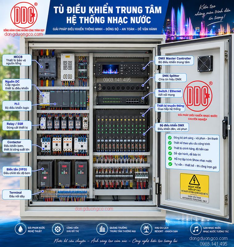 Thiết kế tủ điều khiển nhạc nước